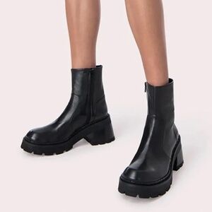 By Far Norris black leather ankle boots
